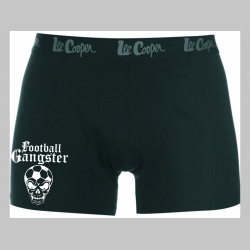 Football Gangster čierne trenírky BOXER s tlačeným logom,  top kvalita 95%bavlna 5%elastan